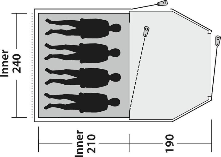 Actual product image Outwell Earth 4 (Tunnel tent, 7.30 kg, 4 persons)