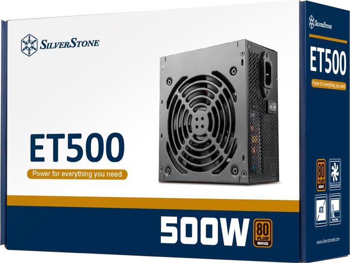 Image du produit Silverstone SST-ET500-B - Alimentation PC silencieuse Strider Essential Series, 500W 80 Plus Bronze ATX (500 W)