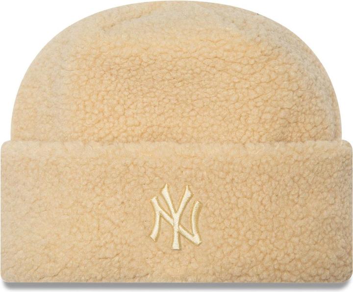 Produktbild New Era Damen Winter Mütze - Borg Sherpa Ny Yankees Beige (One Size)
