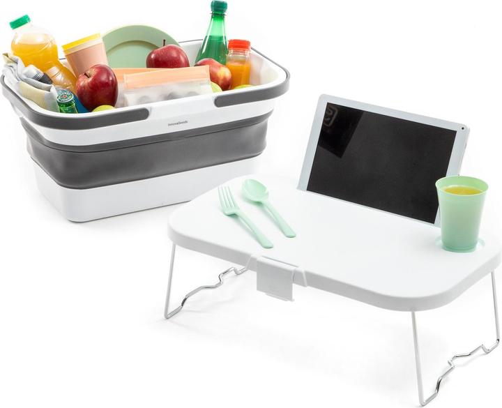 InnovaGoods Faltbarer Picknickkorb mit Tisch-Deckel Pickning