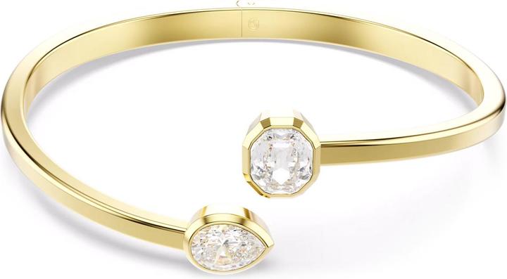 Immagine prodotto Swarovski Imber Armreif Verschiedene Schliffe Weiss Gold (18 cm, Metallo Swarovski)