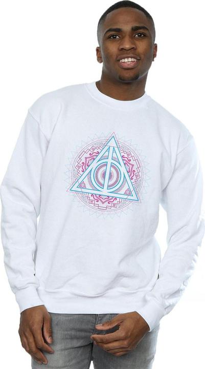 Actual product image Mens Neon Deathly Hallows Sweatshirt (L)