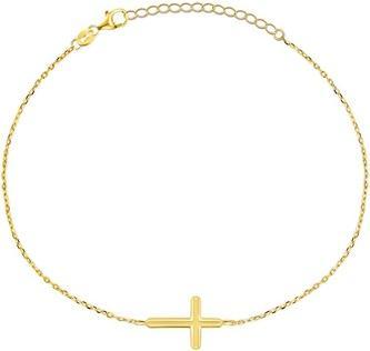 Produktbild Brilio Silver - Decent Gold Plated Cross Bracelet BRC128Y