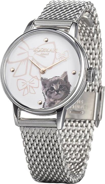Actual product image Locman Italy Ladies Watch 1960 Fantasy Cat Ref. F253A08S-00WHGA1B0 (Analogue wristwatch, 32 mm)