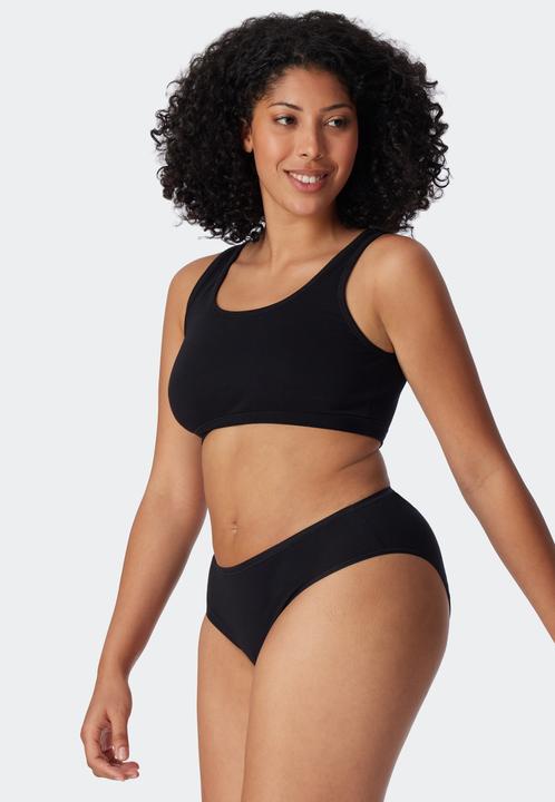 Produktbild Schiesser Damen Bustier ohne Cup Bra BH 95/5 Organic Cotton nachhaltig | 2 Stück (46, 2er Pack)