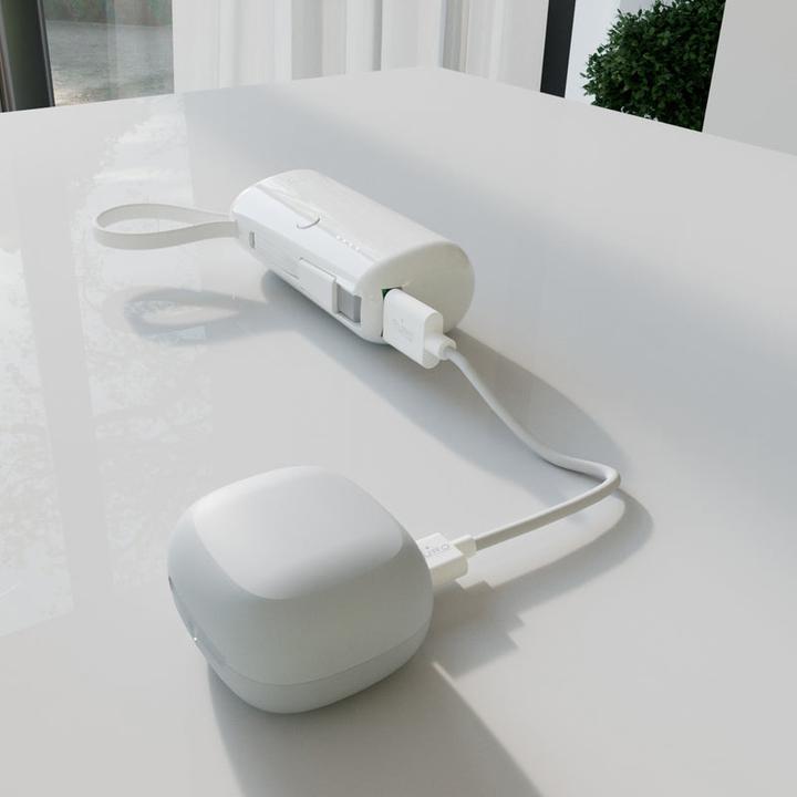 Actual product image SBS Puro Powerbank 5000mAh with integrated USB-C cable, white (5000 mAh)