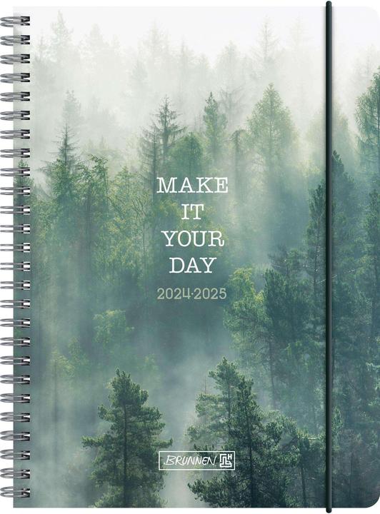 Produktbild Schülerkalender Misty Forest Juli 2024 - Dezember 2025 schwarz (A5, Niederländisch, Englisch)