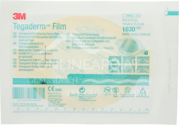 Actual product image 3M Tegaderm Film Transparv 10x11.5cm n 5 (5 x)