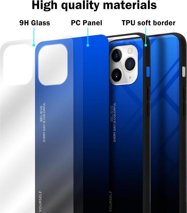 Image du produit Cadorabo Couverture en verre TPU 2 couleurs (Apple iPhone 11 Pro)
