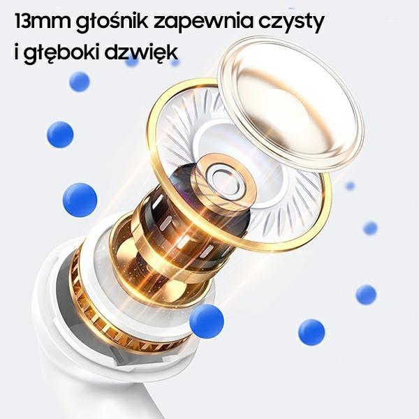 Actual product image Usams Słuchawki Bluetooth 5.2 TWS NX10 Series Dual mic bezprzewodowe biały/white BHUNX02 (ANC, 5 h, Wireless)
