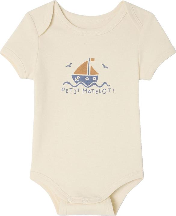 Produktbild Vertbaudet Bio-Kollektion: 3er-Pack mitwachsende Baby Bodys mit kurzen Ärmeln (62)