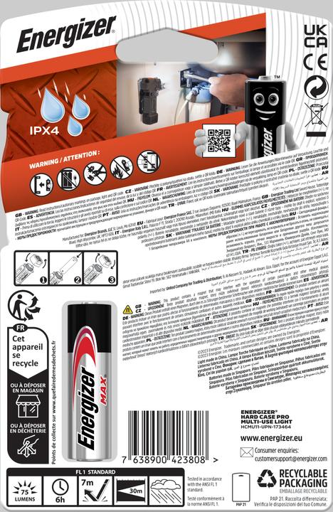 Produktbild Energizer LEDTaschenlampe Hard MultiUse (10.80 cm, 75 lm)