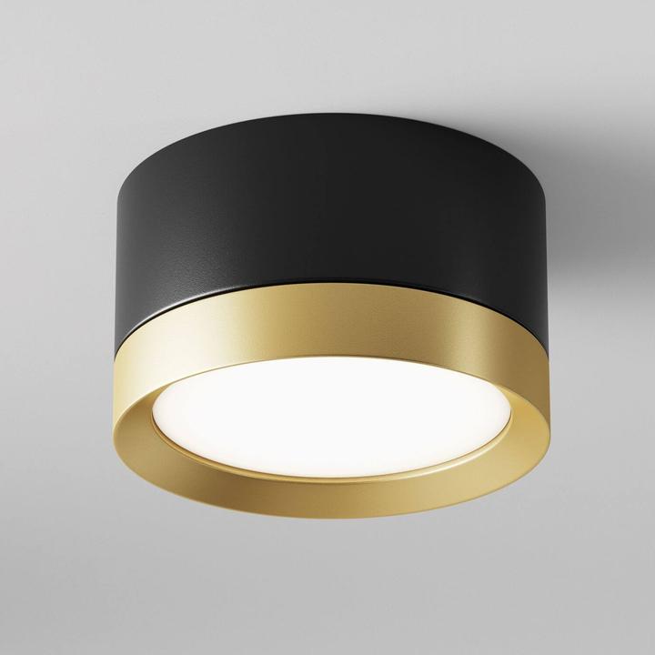 Actual product image Maytoni Hoop Ceiling Light, Ceiling Lamp GX53 5cm Black / Gold (GX53)