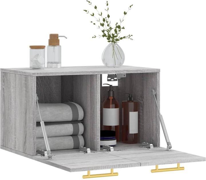 Produktbild VidaXL Wandschrank Grau Sonoma 60x36,5x35 cm Holzwerkstoff (60 x 36,5 x 35 cm)