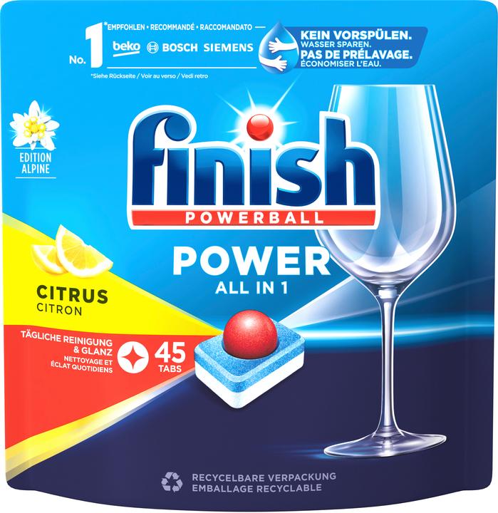 Finish Puissance tout-en-un (Cachets, 45 Cycles de lavage)