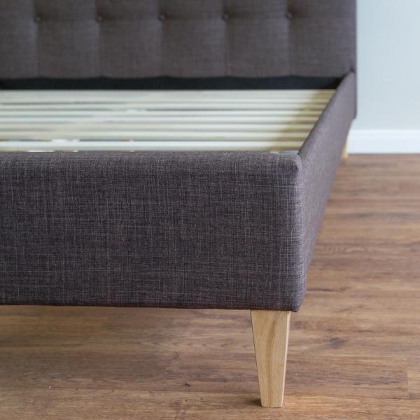 Image du produit Homestyle4u Lit rembourré Lit double Lit en tissu Cadre de lit (140 x 200)