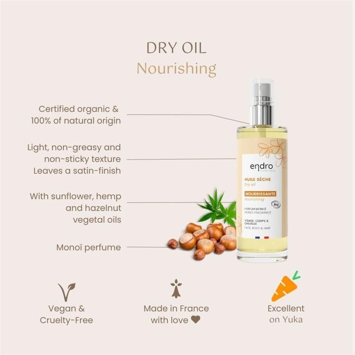 Image du produit Endro Cosmétiques Trockenöl natürlich 3in1 100 ml (Huile pour le corps, 100 ml)