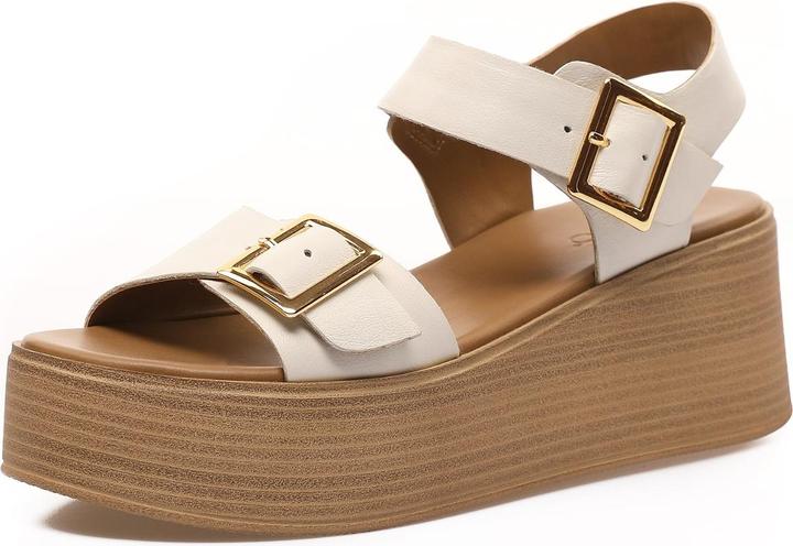 Image du produit Inuovo présente une sandale compensée mode en cuir de haute qualité pour les jours chauds de l'année. (42)