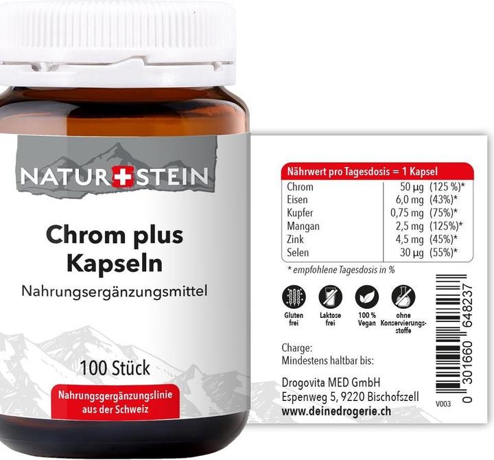 Immagine prodotto Naturstein Cromo plus caps (1 Pezzo/i, Pillole, 154 g)
