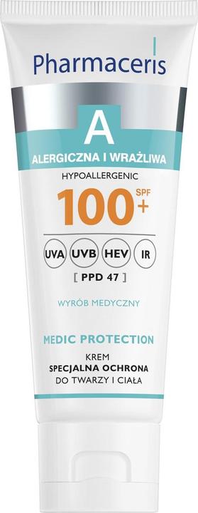 Pharmaceris A Medic -protective cream, special face and body protection SPF 100+, 75 ml (Suntan cream, 75 ml)