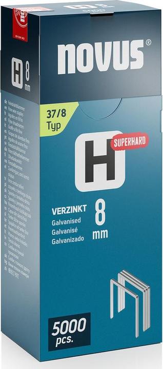 Actual product image Novus Fine wire staples H 37 8mm Super Hard