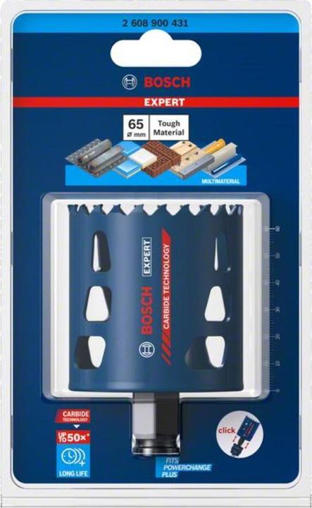 Actual product image Bosch Professional Zubehör EXPERT Tough Material hole saw, 65 x 60 mm (65 millimetres)