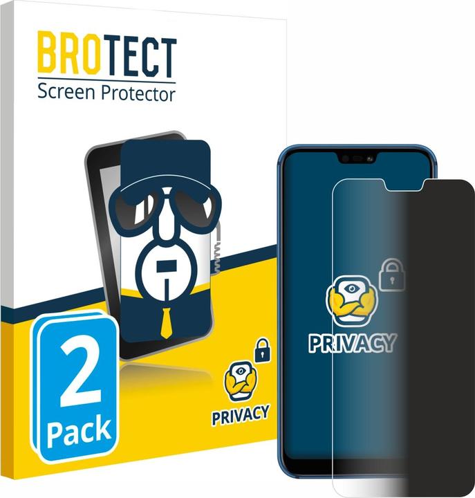 Produktbild BROTECT Sichtschutzfolie Anti-Spy Privacy Folie Blaulicht-Schutz (2 Stück, Huawei P20 Lite)