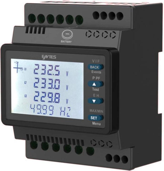 Actual product image Entes Digital DIN rail meter Multimeter for DIN rail RS 485 Relay output 2x Digital input 1x