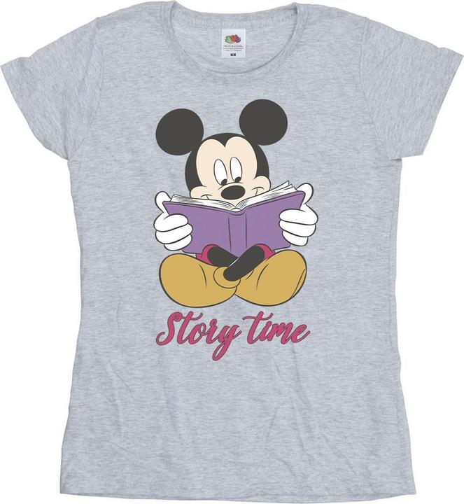 Actual product image Disney Womens/Ladies Mickey Mouse Story Time Cotton T-Shirt (M)