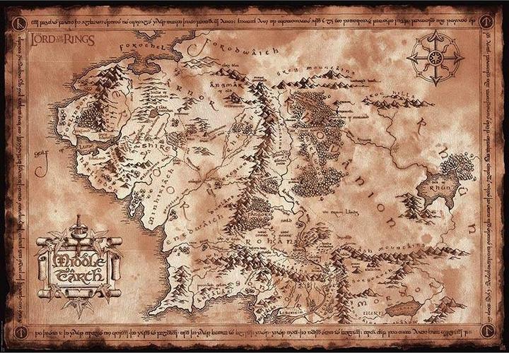 Immagine prodotto ABYstyle Il Signore degli Anelli - Mappa poster 91,5x61 (91,5 x 61 cm)