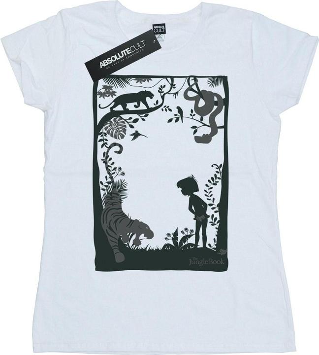 Actual product image Disney Womens/Ladies The Jungle Book Silhouette Poster Cotton T-Shirt (XXL)