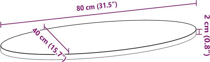 Produktbild VidaXL Lyndsie (80 x 40 x 2 cm)