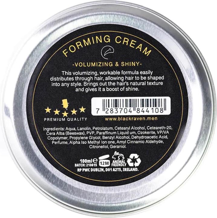 Actual product image Black Raven - Forming Cream (Hair paste, Hair pomade, 100 ml)