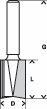 Actual product image Bosch Professional Zubehör Grooving cutter, 8 mm, D1 25 mm, L 19.6 mm, G 51 mm. For hand routers
