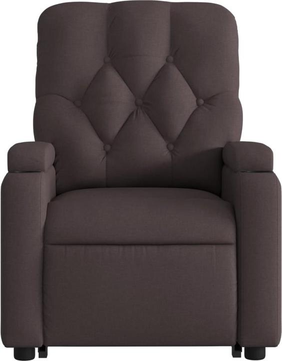 Produktbild VidaXL Massagesessel Aufstehhilfe Fernsehsessel Relaxsessel Dunkelbraun Stoff