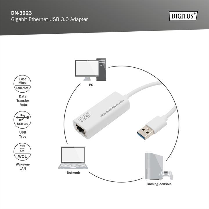 Actual product image Digitus Dn-3023 (USB 3.0, RJ45 (1x))