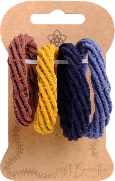 Produktbild Body Mind Soul Haargummi Yoga curry/blau 4 Stück (Haargummi)