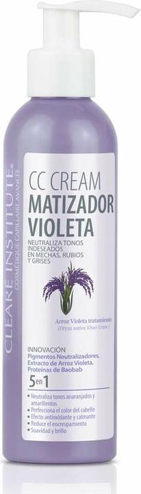 Image du produit Clearé Institute Violet Mattifying CC Cream 200ml - Neutralise les tons non désirés des cheveux blonds.