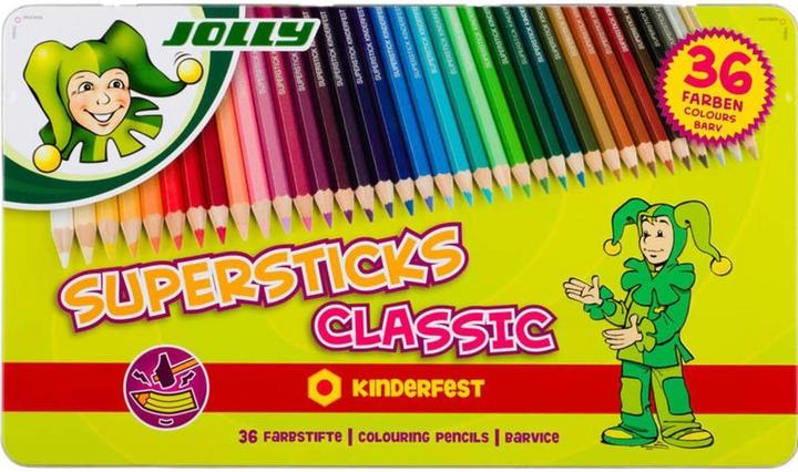 Produktbild Jolly 36 SUPERSTICKS CLASSIC KINDERFEST Buntstifte farbsortiert (Mehrfarbig, 36 x)