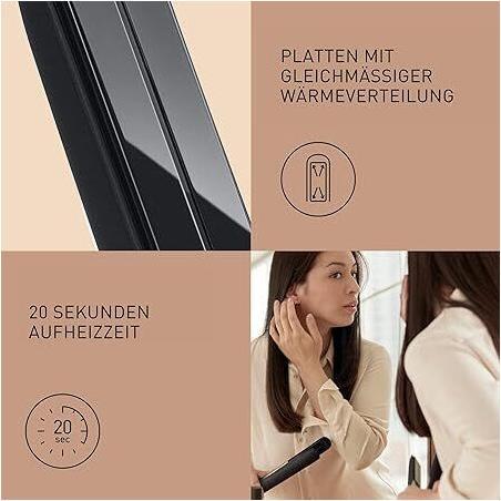 Produktbild Panasonic Haarglätter EH-HS0E-K825 Nanoe Anzahl Temperaturstufen 5, Ionenfunktion, Temperatur (max) 230 °C, Sc (Glätteisen)