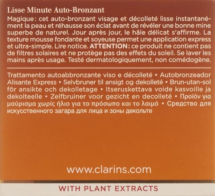 Actual product image Clarins Lisse Minute Auto Bronzant 30 (Self tanning cream, 30 ml)