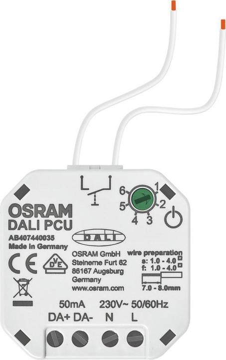 Produktbild Osram DALI PCU - Tastersteuergerät für 25 DALI-EVGs, Unterputzdoseneinbau