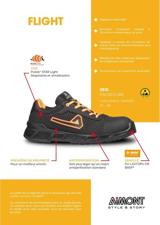 Produktbild Aimont niedrige sicherheitsschuhe ibis s3 ci src (S4, 40)