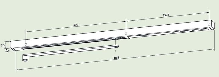 Actual product image Dormakaba Slide rail with lever G-EMR XEA (Room door, Entrance door, Wooden door, French window, Indoor)