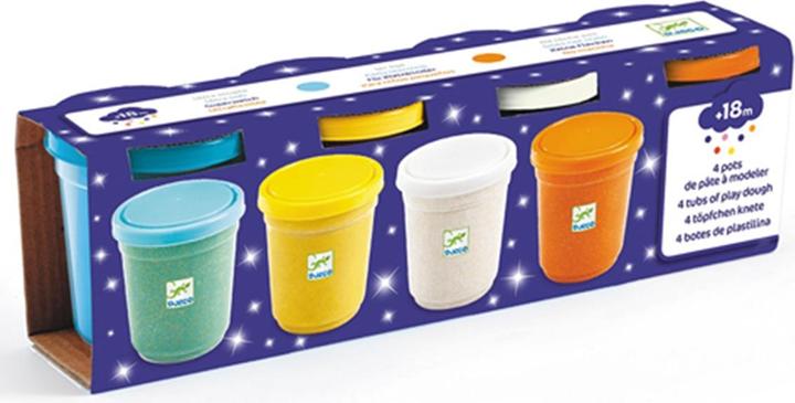 Djeco Knete (4 Farben ass) Glitter