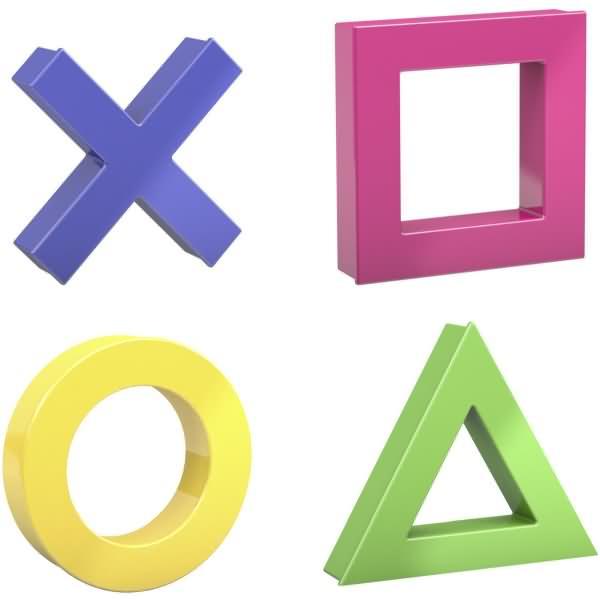 Produktbild Dahle Magnet Set Mega Magnet Mini, je 1 x Kreuz, Kreis, Dreieck, Quadrat, 45 x 45 mm (B x H) 45 mm x 45... (4 x)