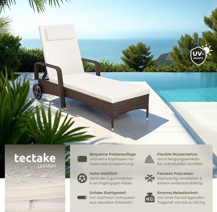 Image du produit tectake Sonnenliege (200 cm)