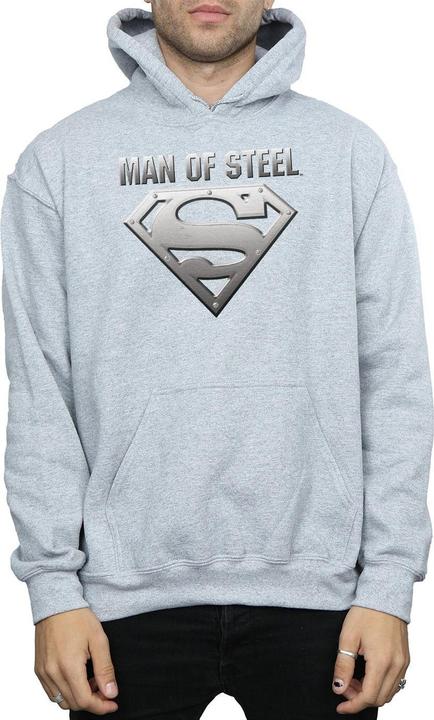 Actual product image Mens Superman Man Of Steel Shield Hoodie (S)