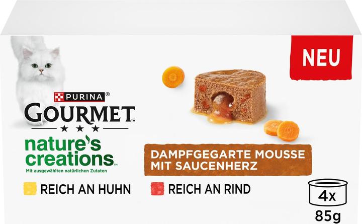 Actual product image Gourmet Mousse with sauce heart (Adult, 4 pcs., 340 g)