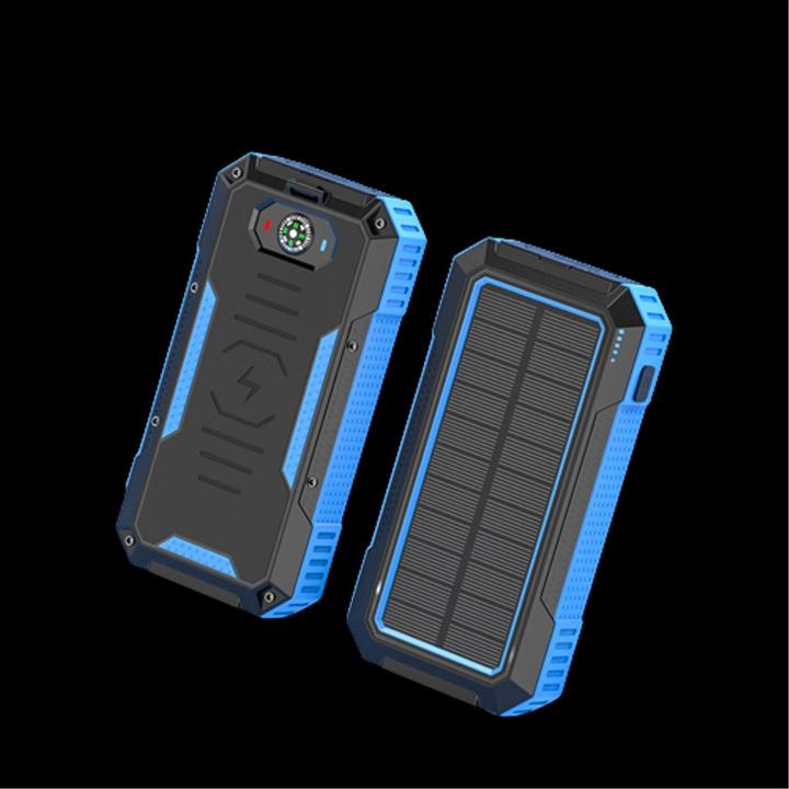 Produktbild SIGN Solar Powerbank with Wireless Charging, 20000mAh - Blue (20000 mAh)